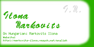 ilona markovits business card